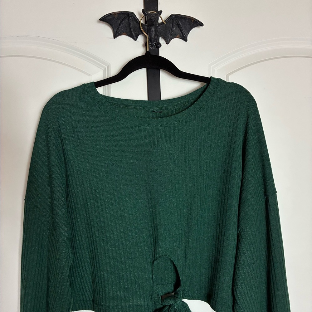 Bohemian Dark Green Top with wrap bottom Soft Stretch size 2X-3X - Picture 3 of 11